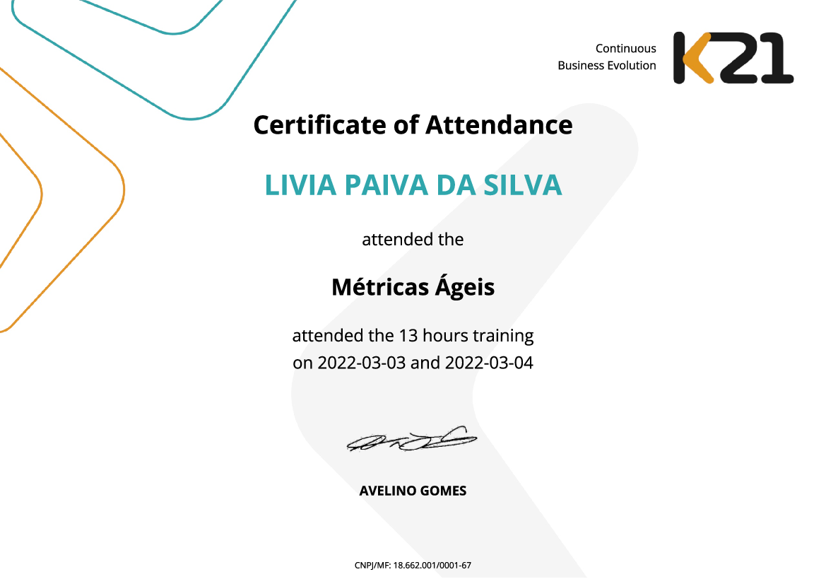 Certificado K21
